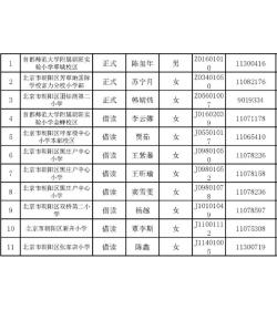 朝阳区主要小学毕业生升学去向统计表