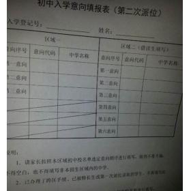 海淀小升初派位志愿填报分析统计数据